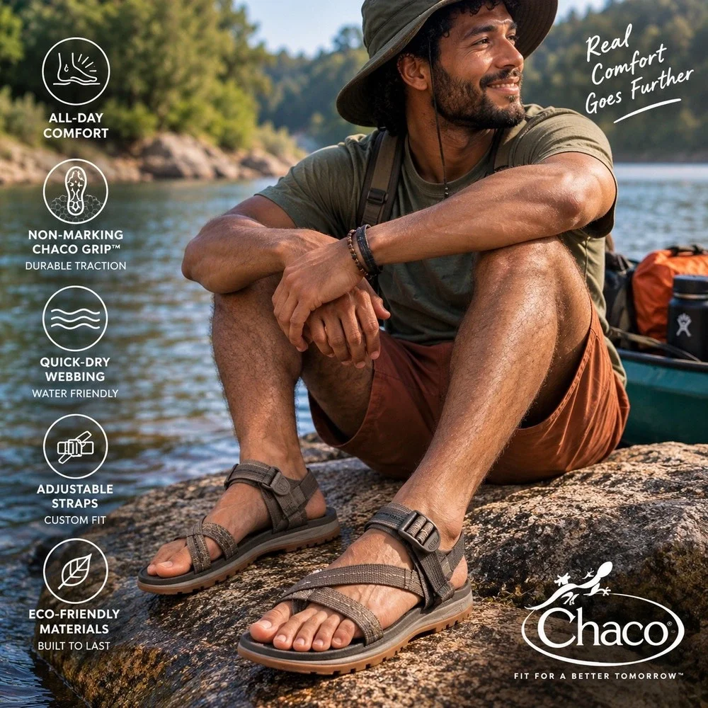 Chaco Z Cloud Mens Sport Sandals Grey JCH107275 Hiking Water Shoes Size 10